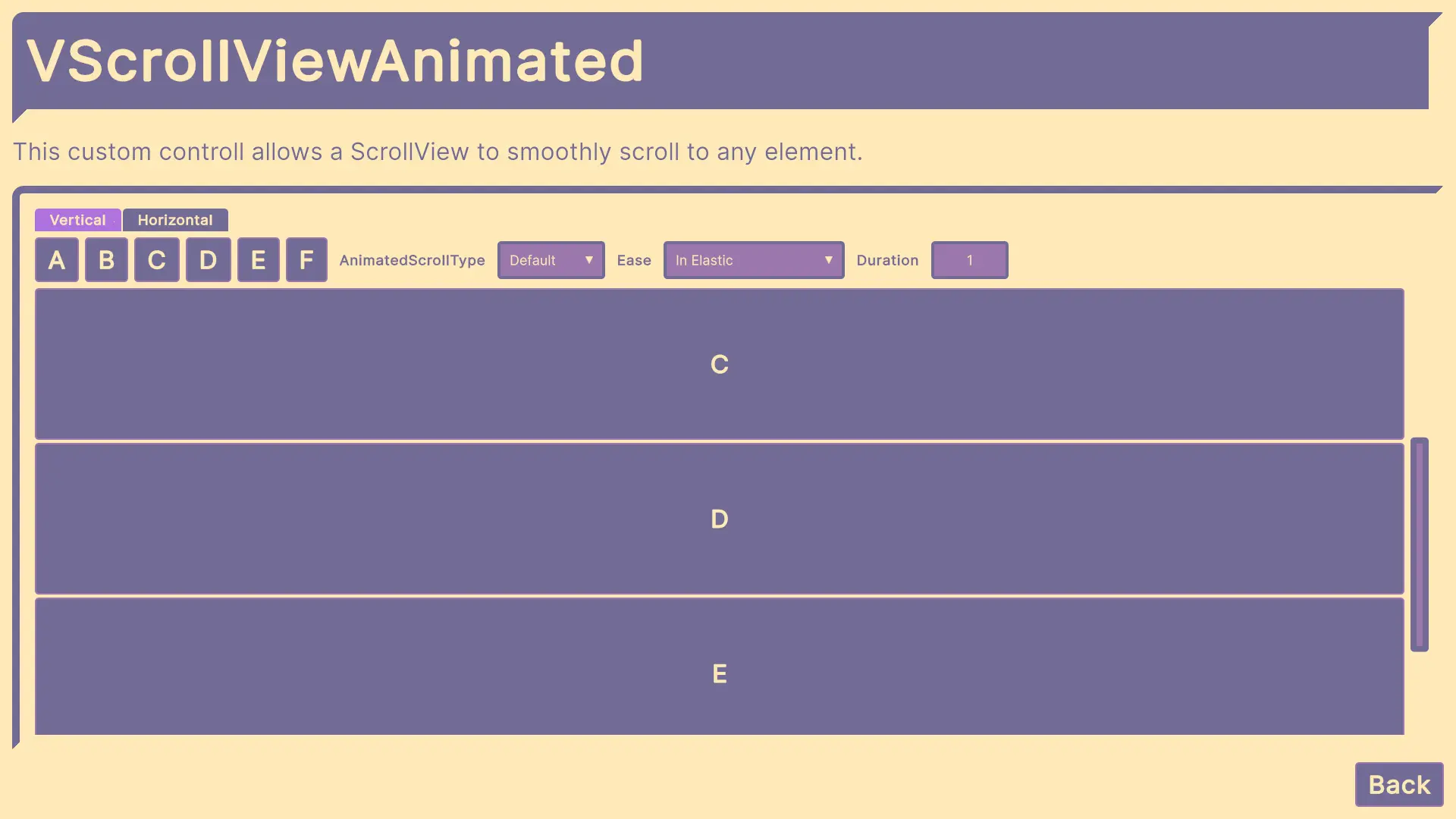 Scroll view animated