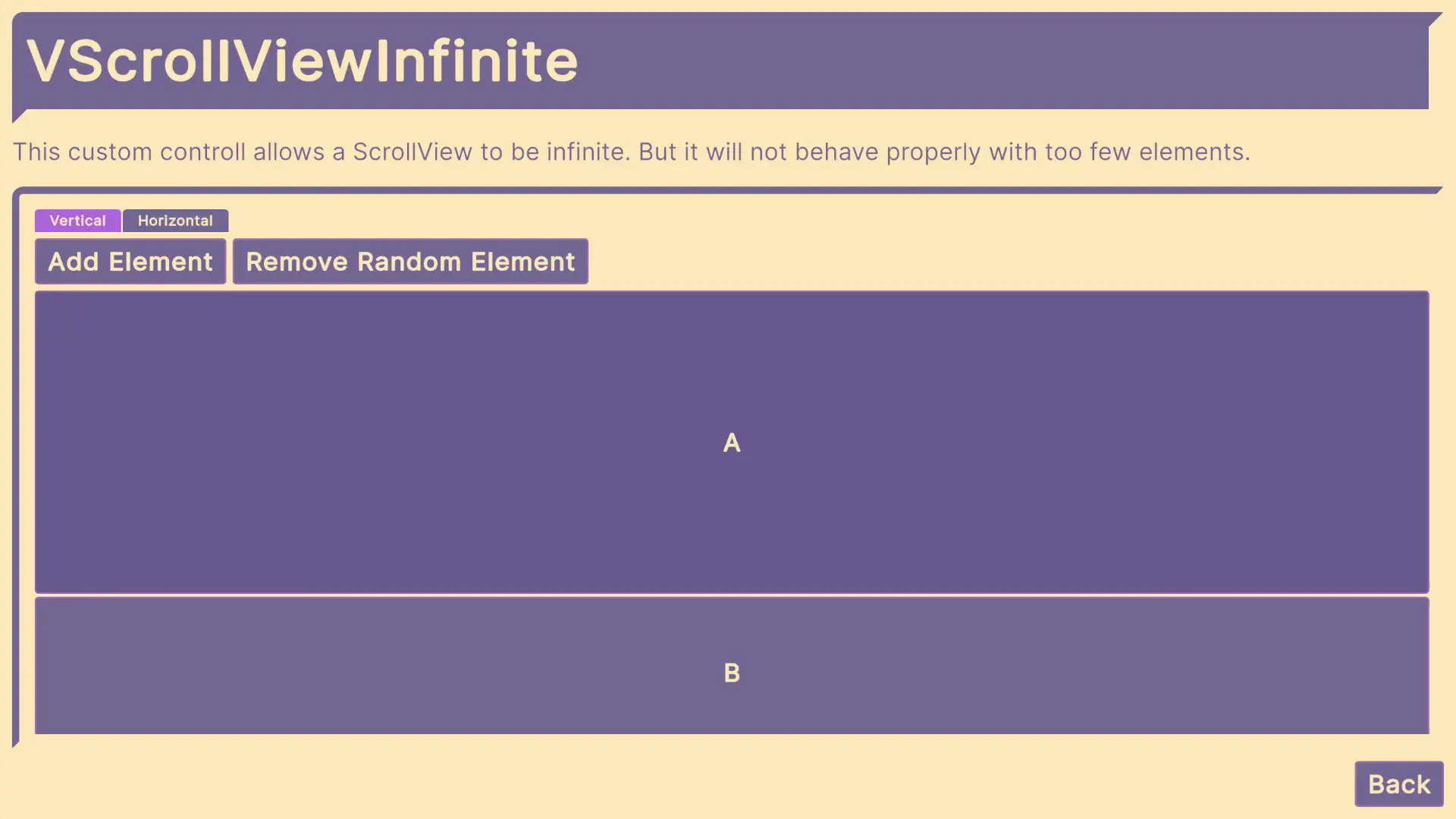 Scroll view infinite